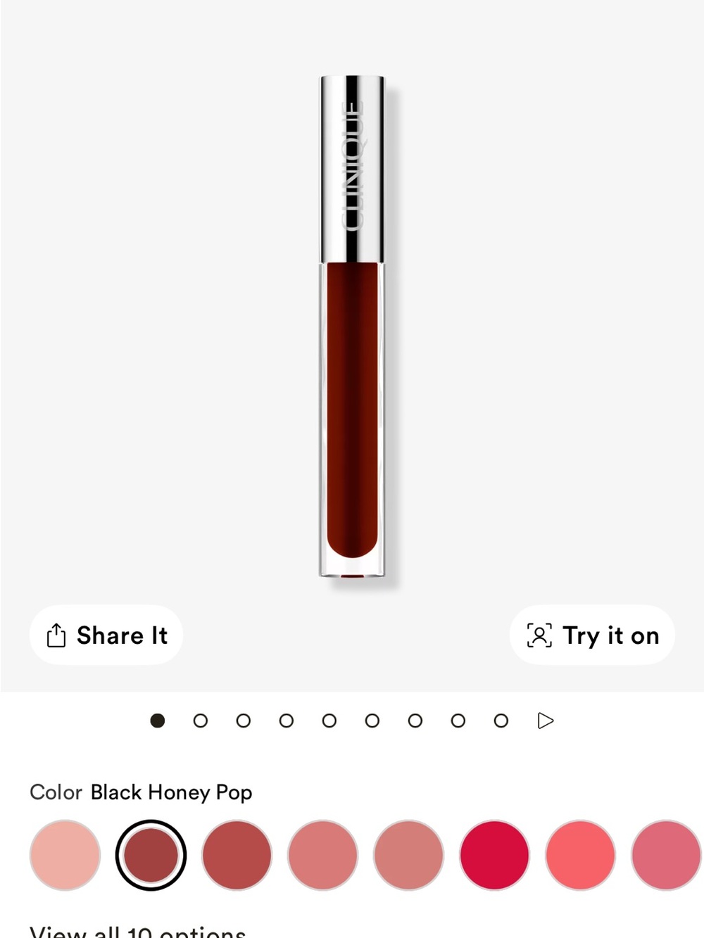 Clinique Pop Plush creamy lip gloss-Black Honey Pop - Picture 4 of 6